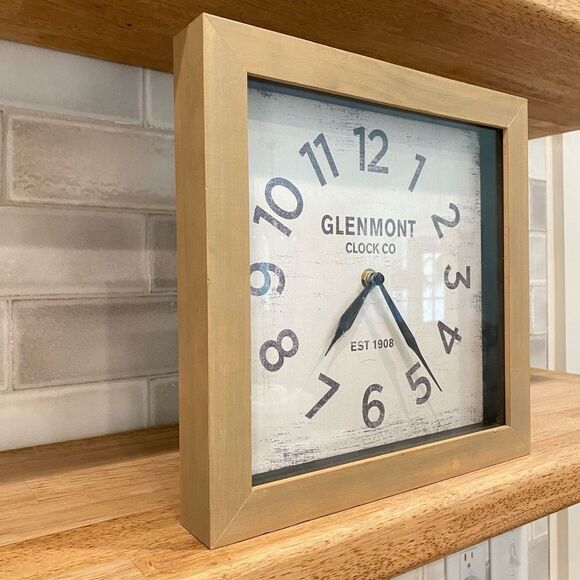 Decorative Accent Square Clock Wall Mount or Table Display Analog Clock - Picture 3 of 8
